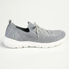 Hush Puppies Roxie Knitted Mesh Sneaker - Pewter-Hush Puppies-Buy shoes online