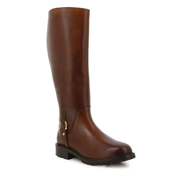 Hush Puppies Skylar Leather Rider Boot - Tan