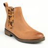 Hush Puppies Stella Leather Ankle Boot - Tan/Leopard-Hush Puppies-Buy shoes online