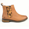 Hush Puppies Stella Leather Ankle Boot - Tan/Leopard-Soft Style by Hush Puppies-Buy shoes online