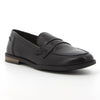 Hush Puppies Suzie Leather Loafer with Saddle - Black-Hush Puppies-Buy shoes online