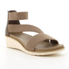 Hush Puppies Willows Leather Strap Sandals - Stone-Soft Style by Hush Puppies-Buy shoes online