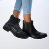 Hush Puppies Zoey Leather Ankle Boot - Black-Soft Style by Hush Puppies-Buy shoes online