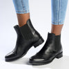 Hush Puppies Zoey Leather Ankle Boot - Black-Soft Style by Hush Puppies-Buy shoes online