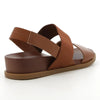 Hush Puppies Zura Leather Strap Sandals - Cognac-Soft Style by Hush Puppies-Buy shoes online