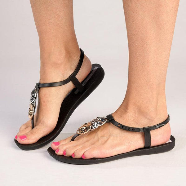 Ipanema Abby Glam Thong Sandals - Black-Ipanema-Buy shoes online