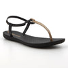 Ipanema Back Strap - Galm Trim Sandals - Black/Gold-Ipanema-Buy shoes online