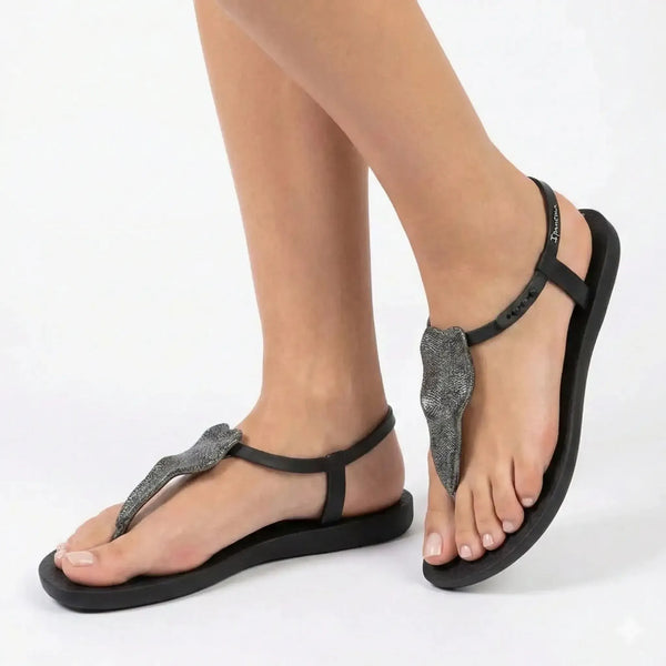 Ipanema Class Floral Slingback Sandal - Black