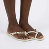 Ipanema Fashion Elo Slip Flop With Studs - Beige/Gold