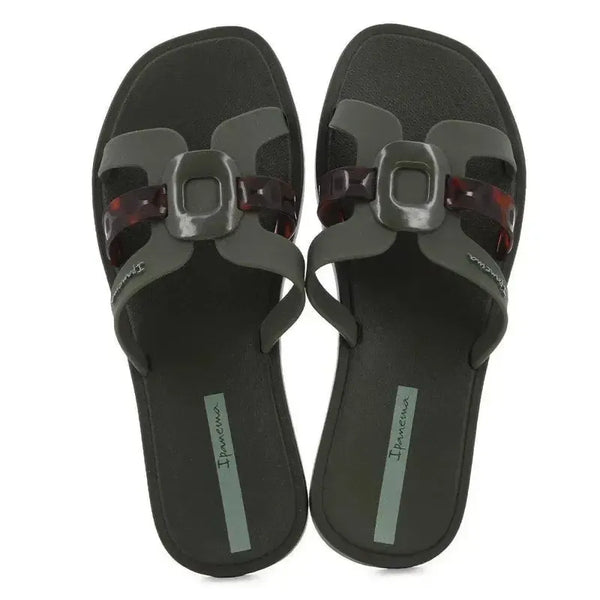 Ipanema Hoy 2 Tone Slide - Dark Green