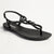 Ipanema Kai Button Trim Thong Sandals - Black-Ipanema-Buy shoes online