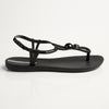 Ipanema Kai Button Trim Thong Sandals - Black-Ipanema-Buy shoes online