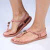 Ipanema Kai Button Trim Thong Sandals - Pink/Bronze-Ipanema-Buy shoes online