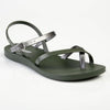 Ipanema Ladies Buckle Strap Sandals - Dark Green/Olive-Ipanema-Buy shoes online