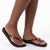 Ipanema Leopard Print Thong Strap Sandals - Black