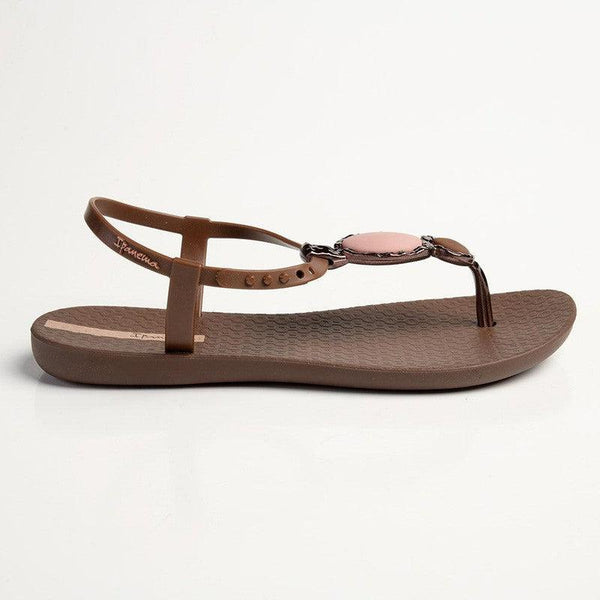 Ipanema Oval Trim Thong Sandals - Brown-Ipanema-Buy shoes online