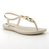 Ipanema Slingback Sandal With Trim - Beige / Gold