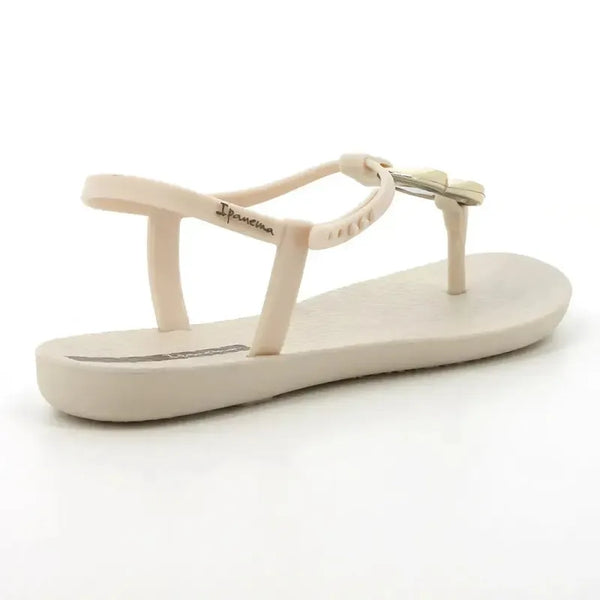 Ipanema Slingback Sandal With Trim - Beige White