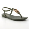 Ipanema Slingback Sandal With Trim - Green/Gold-Ipanema-Buy shoes online