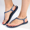 Ipanema Stone T-Bar Thong Sandals - Navy