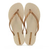 Ipanema Wave Sandals - Beige/Gold Patent