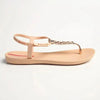 Ipanema Weave Trim Back Strap Sandals - Beige/Pink