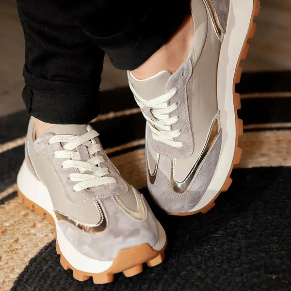 Julz Anika Leather Sneaker - Olive