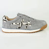 Julz Astrid Leather Sneaker - Grey/Leopard