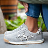 Julz Astrid Leather Sneaker - Grey/Leopard