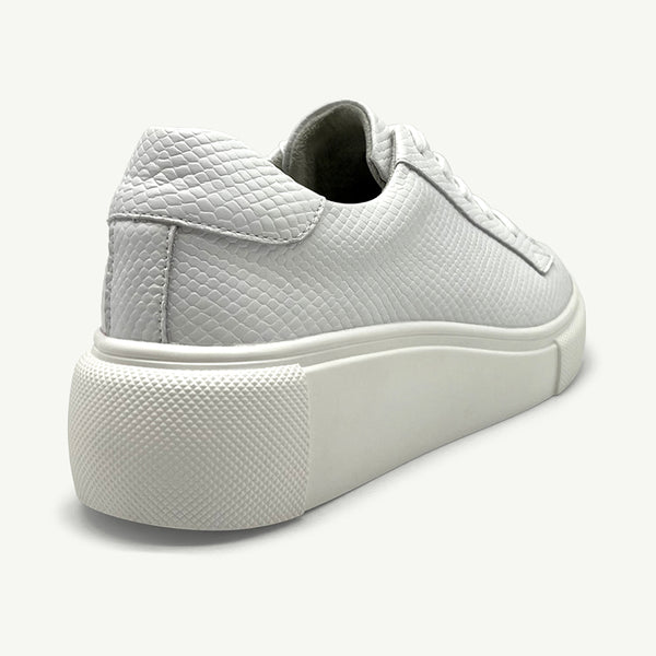 Julz Bayley Leather Sneaker - White Pebble