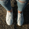 Julz Bayley Leather Sneaker - White Pebble