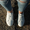 Julz Bayley Leather Sneaker - White Pebble