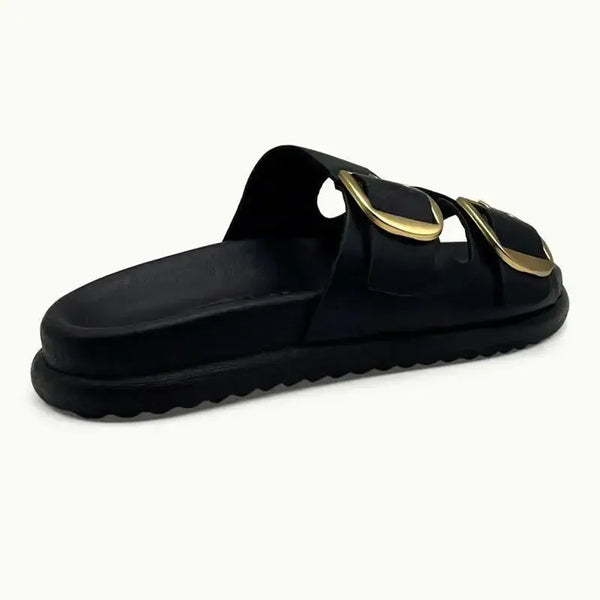 Julz Beckette Leather Sandal - Black