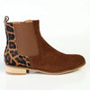 Julz Becky Leather Ankle Boot - Mocha Leopard