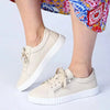 Julz Callie Leather Sneaker - Beige