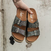 Julz Chicago Leather Sandal - Pewter