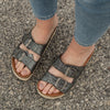 Julz Chicago Leather Sandal - Pewter