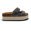 Julz Chicago Leather Sandal - Pewter
