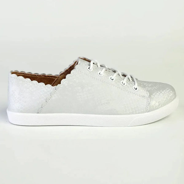Julz Chloe Leather Sneaker - Soft Grey