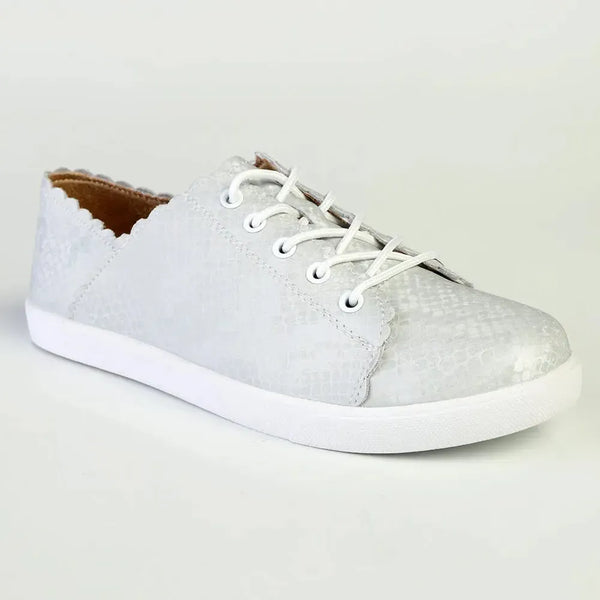 Julz Chloe Leather Sneaker - Soft Grey