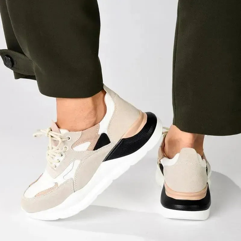 Julz Dara Leather Sneaker - Beige Multi | Shoe Box Online Store Julz Dara Leather Sneaker - Beige Multi | Shoe Box Online Store