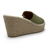 Julz Demi Leather Espadrille Mule Wedge - Olive-Julz-Buy shoes online