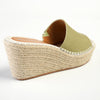 Julz Demi Leather Espadrille Mule Wedge - Olive-Julz-Buy shoes online