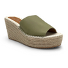 Julz Demi Leather Espadrille Mule Wedge - Olive-Julz-Buy shoes online