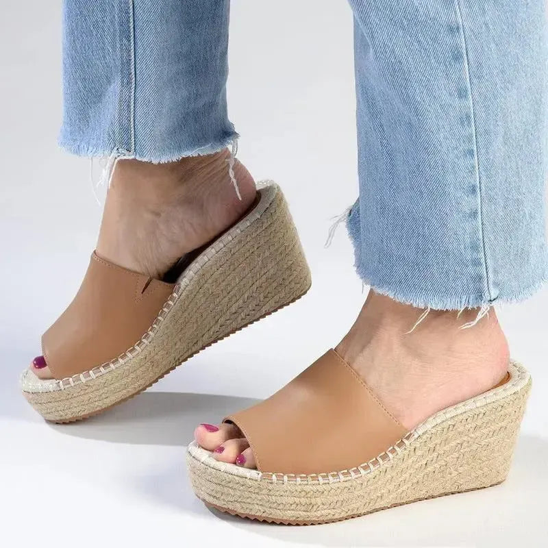 Julz Demi Leather Espadrille Mule Wedge - Tan | Shoe Box Online Store Julz Demi Leather Espadrille Mule Wedge - Tan | Shoe Box Online Store
