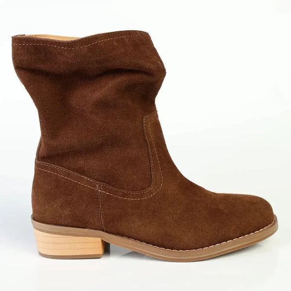 Julz Florence Leather Boot - Hazelnut