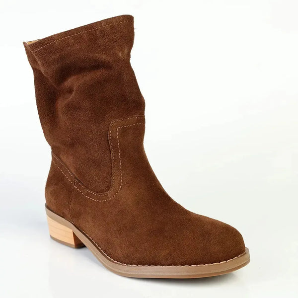 Julz Florence Leather Boot - Hazelnut