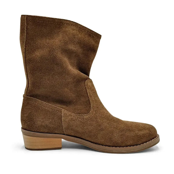 Julz Florence Leather Boot - Hazelnut