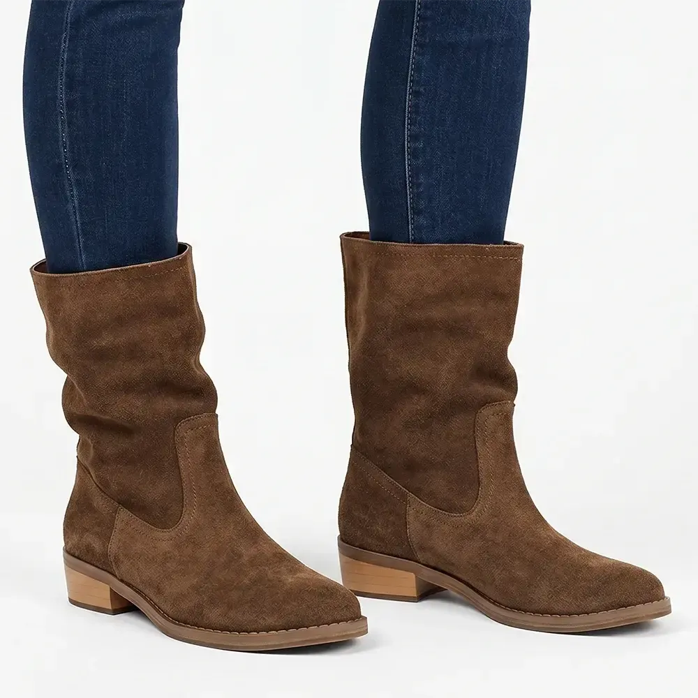 Julz Florence Leather Boot - Hazelnut | Shoe Box Online Store