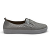 Julz Fran Leather Metalic Slip On- Silver-Julz-Buy shoes online